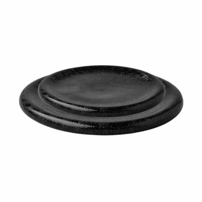 Stylepoint Stone Plate, Black Satin Finish, 25.1 x 2.1cm, Set of 2