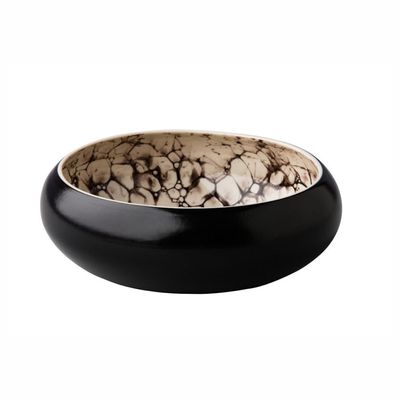 Stylepoint Deep Bowl Bubble Black Satin, 19 x 6.5 cm