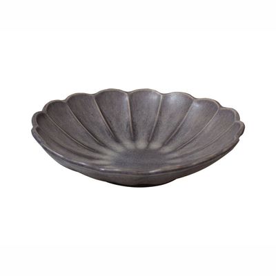 Stylepoint Flower Pasta Plate, Grey, 24 cm