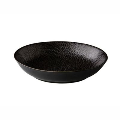 Stylepoint Honeycomb Pattern Pasta Plate, Black, 21 cm