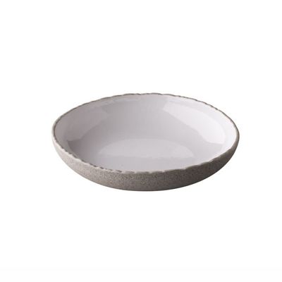 Stylepoint Natura Pasta Plate, White and Grey, 23 cm