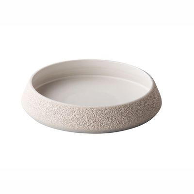 Stylepoint Vulcanic White Conical Plate, 20 cm Diameter, 3.7 cm Height, 300ml