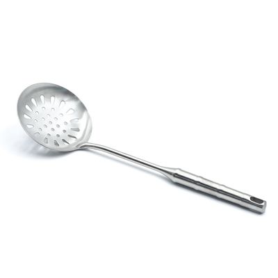 Beram Stainless Steel Skimmer, Strainer, Cooking Spatula, Kitchen Utensil, Spoon, 100% Food Grade, Compact, Lightweight, Silver