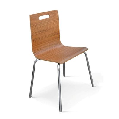 Exquisite Modern Luxury Ergonomic Curved Backrest Wood - Metal Chair with Convenient Handle Hole for Dining Room & Office (1 piece)
