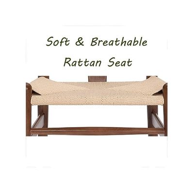 Nordic - Style Metal Chair Y - Chair with Woven Seat - Ideal for Home Dining & Living Spaces (1 piece brown)