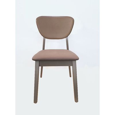 Modern Brown Dining Chair with Padded Seat, Ideal for Kitchen, Dining & Living Areas(One Piece)