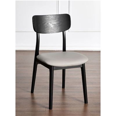Modern Black Dining Chair with Padded Seat, Ideal for Kitchen and Living Room Decor(One Piece)