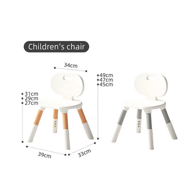 One Table & One Chair Adjustable Set – Kids’ Study, Play & Activity Desk – BPA-Free, Durable & Easy to Clean (Brown & White)