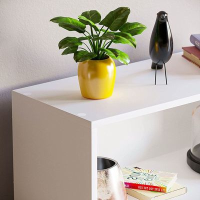 Bookcase and accessory Display Unit of wood 3Tier White Big