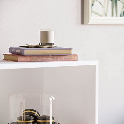 Bookcase and accessory Display Unit of wood 3Tier White Big