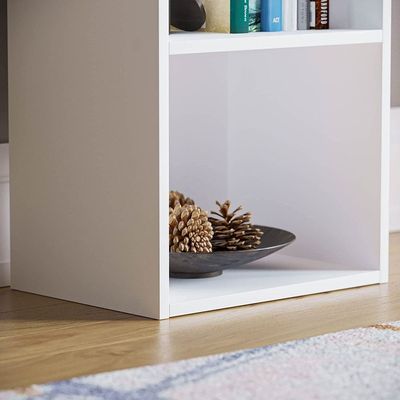 Bookcase and accessory Display Unit of wood 3Tier White