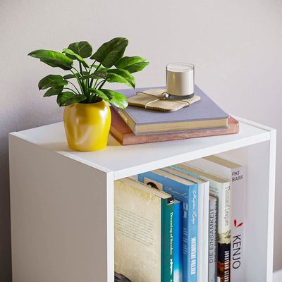 Bookcase and accessory Display Unit of wood 3Tier White