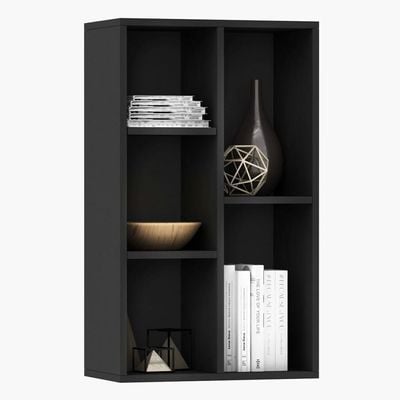 Multifunctional Storage Shelf for Kid's Room and Office Organizer for Toys Books and Office Supplies Modern Design Black