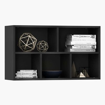 Multifunctional Storage Shelf for Kid's Room and Office Organizer for Toys Books and Office Supplies Modern Design Black