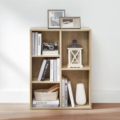 Multifunctional Storage Shelf for Kid's Room and Office Organizer for Toys Books and Office Supplies Modern Design Yellow
