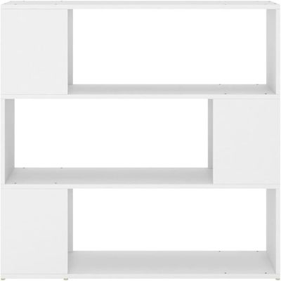 Puraday White Bookcase/Divider 100 x 24 x 94 cm Wall Shelf Modern Room Divider Elegant and Classic Design