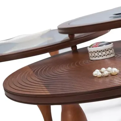 Tahira Wooden Rotating Coffee Table