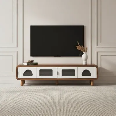 Advent Tv Unit Walnut Cream 200cm