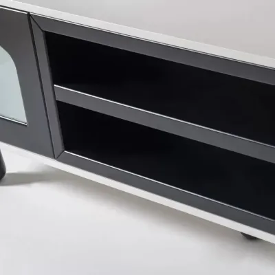 Glaze Tv Unit Cream Black 200cm