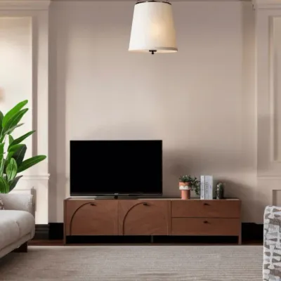 Malaga Tv Unit Walnut 200cm