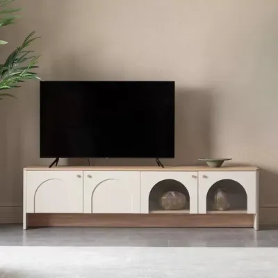 Milos Tv Unit Cream Oak