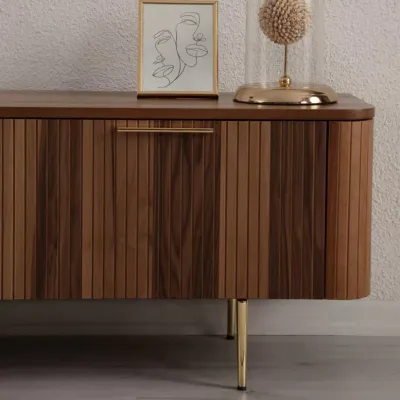 Asta Wooden Fire Tv Unit 200cm