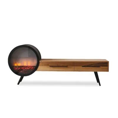 Aura Fireplace Tv Unit Walnut