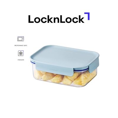 LocknLock Classic Plus Rectangle Food Container 420ml – Mint, 4-Side Locking, Stackable & Leakproof