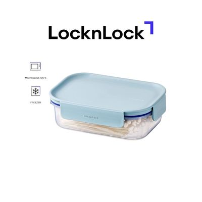 LocknLock Classic Plus Rectangle Food Container 910ml – Mint, 4-Side Locking, Stackable & Leakproof