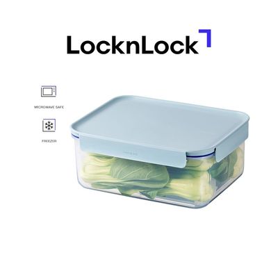 LocknLock Classic Plus Rectangle Food Container 2.75L – Mint, 4-Side Locking, Stackable & Leakproof