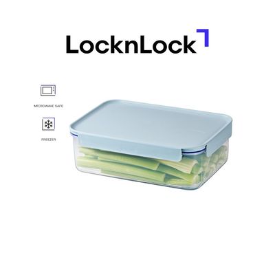 LocknLock Classic Plus Rectangle Food Container 2.8L – Mint, 4-Side Locking, Stackable & Leakproof