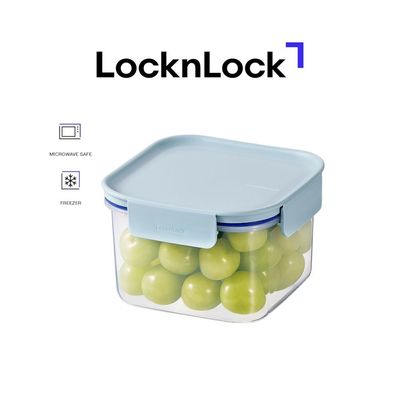 LocknLock Classic Plus Square Food Container 860ml – Mint, 4-Side Locking, Stackable & Leakproof