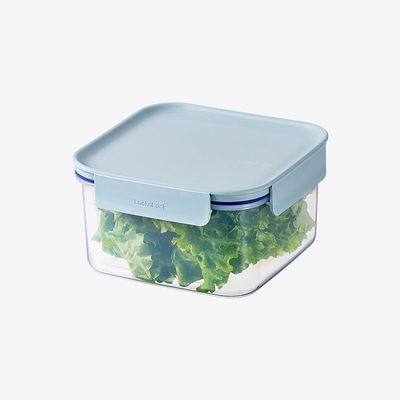 LocknLock Classic Plus Square Food Container 1.25L – Mint, 4-Side Locking, Stackable & Leakproof