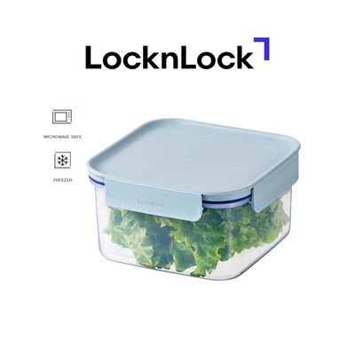LocknLock Classic Plus Square Food Container 1.25L – Mint, 4-Side Locking, Stackable & Leakproof