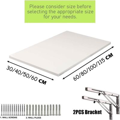 Wall-Mounted Foldable Table And Desk - Versatile & Space-Saving Design 80X40 White