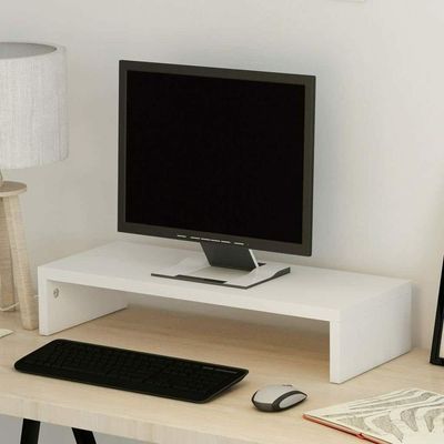 Laptop and Monitor Stand - 50×24×15 CM - White
