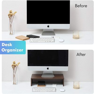 Laptop and Monitor Stand - 50×24×15 CM - Brown