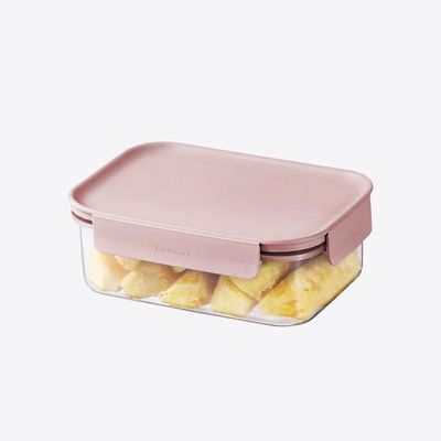 LocknLock Classic Plus Rectangle Food Container 420ml – Pink, 4-Side Locking, Stackable & Leakproof