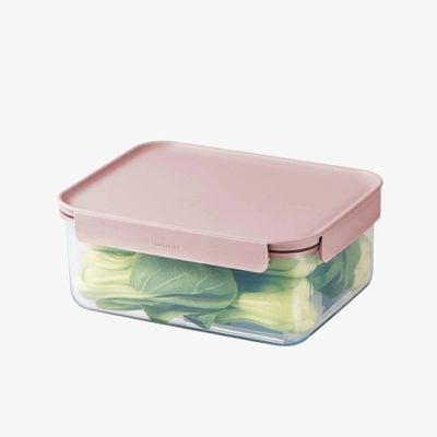 LocknLock Classic Plus Rectangle Food Container 2.75L – Pink, 4-Side Locking, Stackable & Leakproof