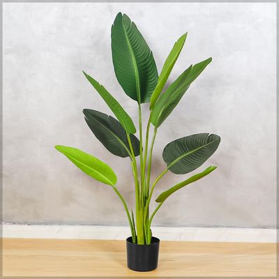 Artificial Banana Faux Plants, 115cm Ultra-Realistic Tropical Foliage Green Leaves Fake Plants with Flexible Stems, Fade-Proof, Pet-Friendly & Maintenance-Free Faux Trees Indoor Outdoor Decor