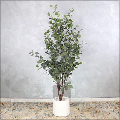 YATAI DECOR Artificial Eucalyptus Plant, 170cm Tall Realistic PVC Plastic Green Leaves Faux Plants with Pot & Flexible Stem, Everlasting, Maintenance-Free & Waterproof Fake Plants for Home Office Decor