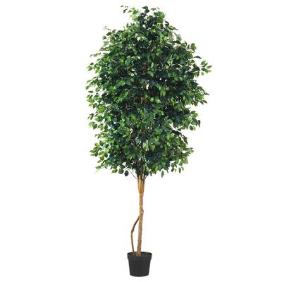 Artificial Ficus Plant, 305cm Tall Fake Plant with Realistic Green Leaves & Pot, Maintenance-Free & Long-Lasting Fake Tree, Waterproof & Odorless Faux Plant for Home Office Event Decor