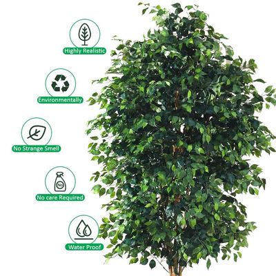 Artificial Ficus Plant, 305cm Tall Fake Plant with Realistic Green Leaves & Pot, Maintenance-Free & Long-Lasting Fake Tree, Waterproof & Odorless Faux Plant for Home Office Event Decor