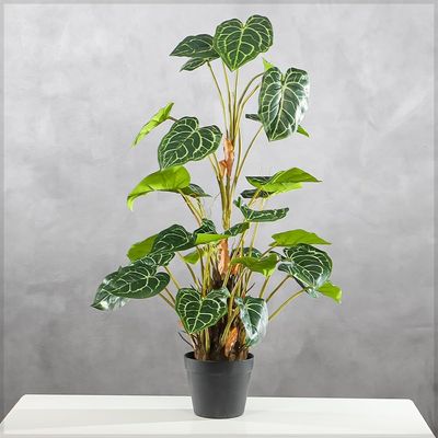 Monstera Faux Plant, Nearly Natural Artificial Plants with Pots & Green Leaves, Waterproof, Fade-Resistant Fake Plants, Pet-Friendly & Maintenance-Free Fake Tree for Home Event Decor (SG)