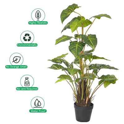 Monstera Faux Plant, Nearly Natural Artificial Plants with Pots & Green Leaves, Waterproof, Fade-Resistant Fake Plants, Pet-Friendly & Maintenance-Free Fake Tree for Home Event Decor (DG)