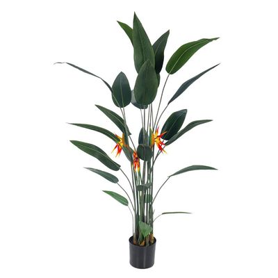 170cm Tall Bird of Paradise Plant, Realistic Faux Plants with Flexible Stem, Green Leaves & Tropical Flower, Everlasting, UV-Resistant, Maintenance-Free & No Watering Fake Plants for Home Decor
