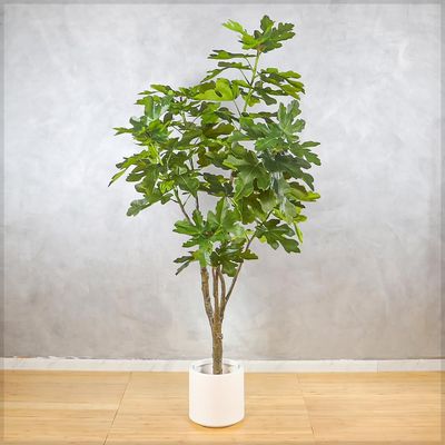 Artificial Fiddle Leaf Fig Tree, 190cm Tall Faux Indoor Plant with Green Leaves & Durable Pot, No Watering, Waterproof & UV Resistant Fake Tree, Long-Lasting & Pet-Friendly Fake Plants Decor