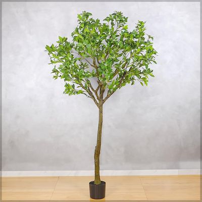 Artificial Jasmine Tree, Tall Potted Ultra-Realistic Faux Trees with Delicate White Flowers & Green Leaves, Fade-Proof, Pet-Friendly & Maintenance-Free Fake Plants for Home Office Decor (180CM)