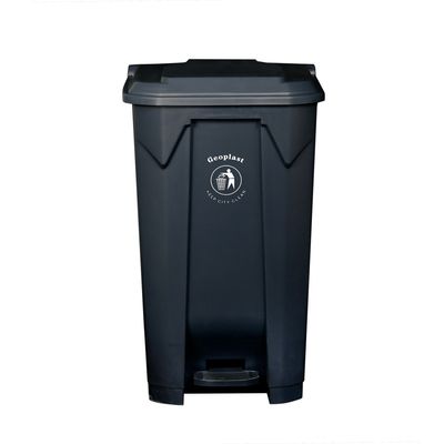 Geoplast Polypropylene Plastic Dustbin with Plastic Pedal - 45 Liters, Black