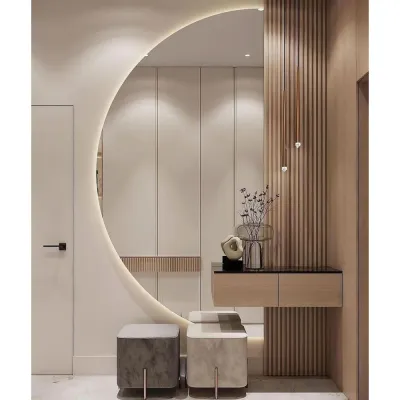Customize Half Moon Mirror Dressing Table  L35xW80xH25